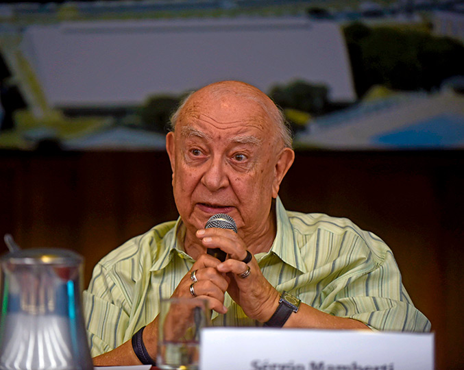 Sérgio Mamberti durante a conferência "A Crise da Cultura Brasileira"