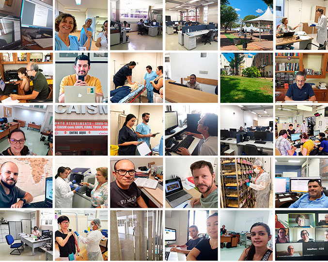 Profissionais de diversas áreas em homeoffice Profissionais de diversas áreas em homeoffice