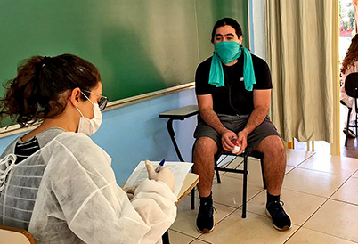 Teste para a Covid-19 nos residentes da Moradia Estudantil da Unicamp Teste para a Covid-19 nos residentes da Moradia Estudantil da Unicamp