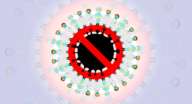 imagem do símbolo do coronavírus 