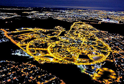 foto mostra o campus da unicamp visto à noite