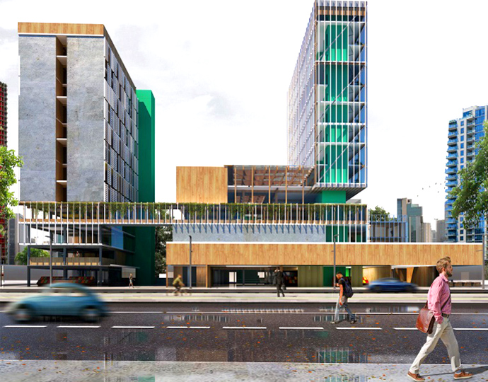 Projeto In Vitro, de estudantes da Unicamp, vence dois concursos de Arquitetura audiodescrição: ilustração do projeto do edifício in vitro