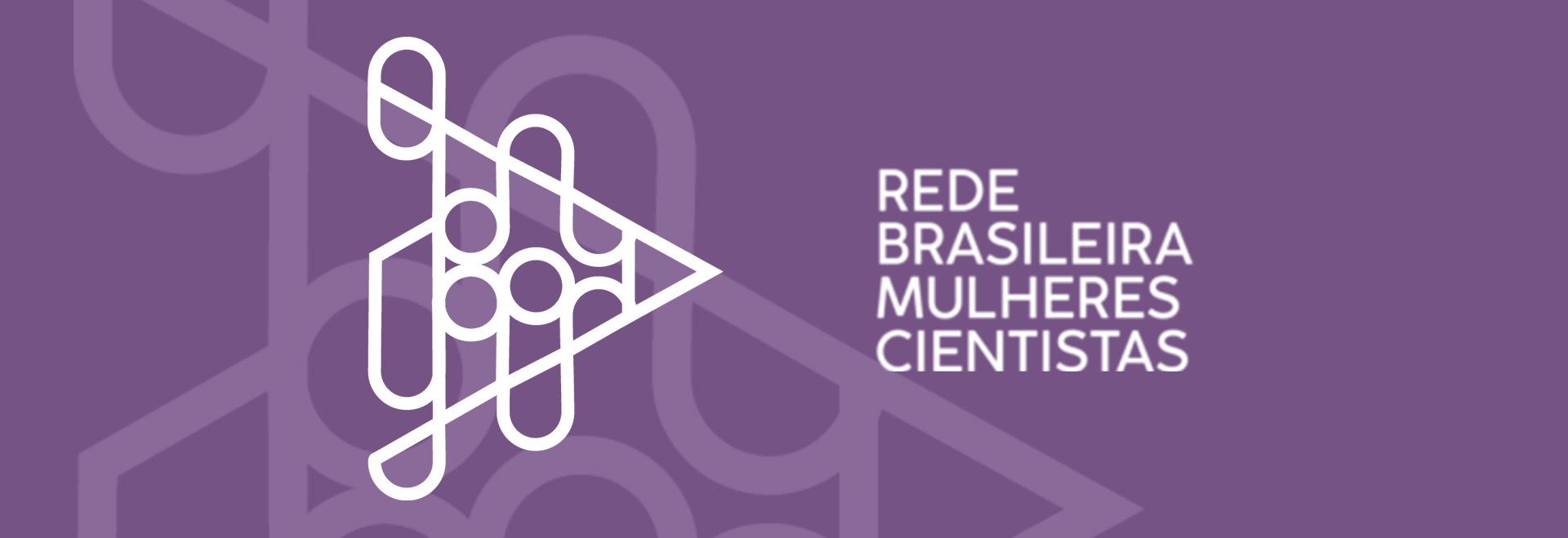 audiodescrição: ilustração com fundo roxo e em branco, os dizeres "rede brasileira de mulheres cientistas"