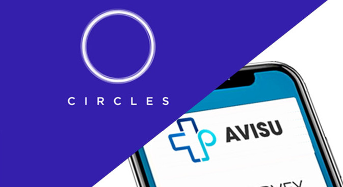 Recurso foi disponibilizado por meio de parceria com empresa Circles Health e facilita auto-monitoramento imagens mostram as logos da empresa circles e do app avisu