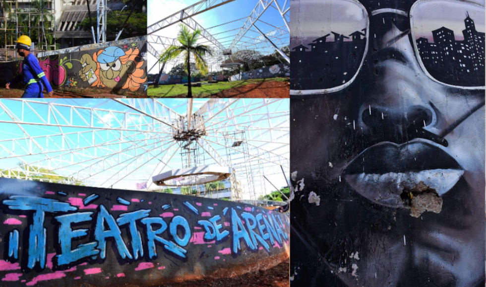 Antonio Scarpinetti produz ensaio fotográfico no local que passará por reformas no mês de julho. As pinturas foram realizadas por artistas da comunidade e do coletivo New Family Crew, formado em Campinas Antonio Scarpinetti produz ensaio fotográfico no local que passará por reformas no mês de julho. As pinturas foram realizadas por artistas da comunidade e do coletivo New Family Crew, formado em Campinas