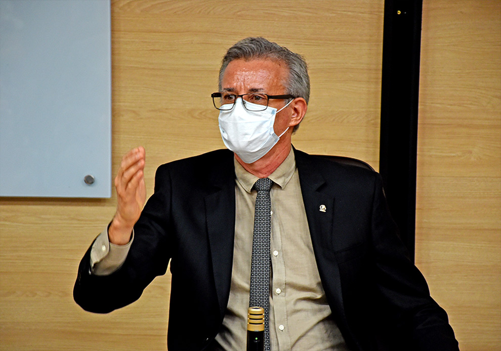 Reitor Antonio José de Almeida Meirelles durante abertura oficial Unicamp Afro 2021