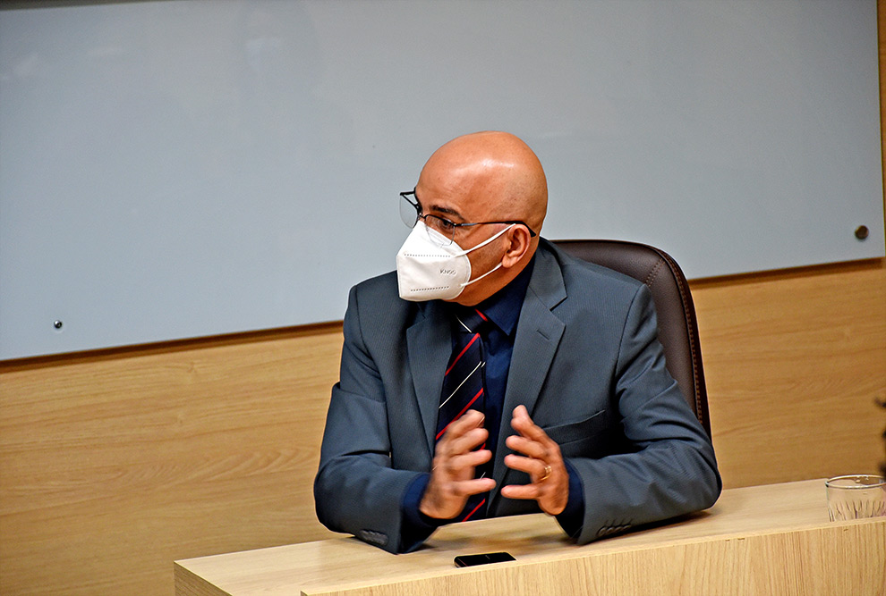 Promotor do Ministério Público do Trabalho, Rosivaldo da Cunha Oliveira, durante abertura oficial do Unicamp Afro 2021 Promotor do Ministério Público do Trabalho, Rosivaldo da Cunha Oliveira, durante abertura oficial do Unicamp Afro 2021
