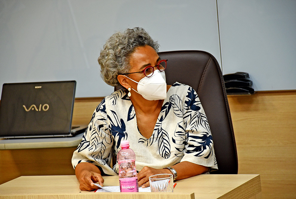Diretora executiva de Direitos Humanos Silvia Santiago durante abertura oficial do Unicamp Afro 2021 Diretora executiva de Direitos Humanos Silvia Santiago durante abertura oficial do Unicamp Afro 2021