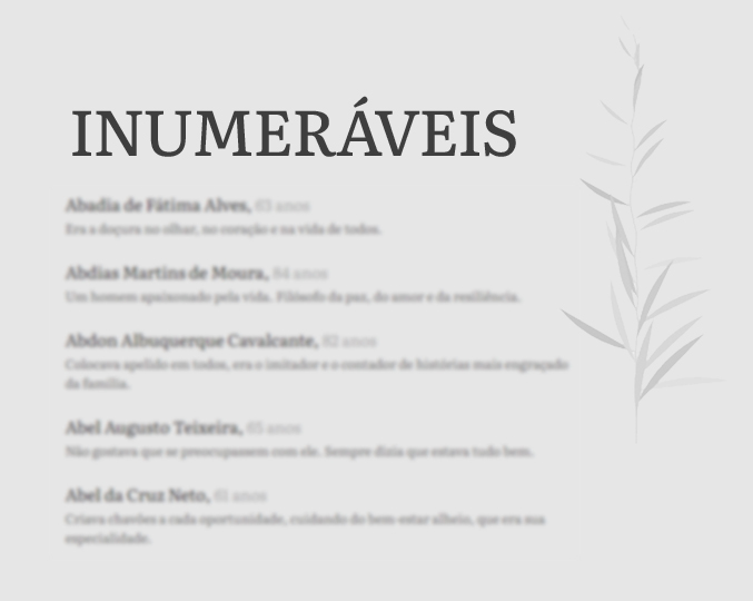 Iniciativa integra o Memorial Unicamp Covid-19 e será realizado em parceria com o Projeto Inumeráveis ###