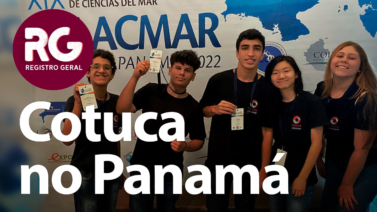 Imagem de capa com foto dos alunos no Panamá. O título é "Cotuca no Panamá"