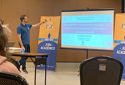 Kaio Borges conquistou prata na prova acadêmico (destinada à apresentação de pesquisas sobre esportes) Kaio Borges conquistou prata na prova acadêmico (destinada à apresentação de pesquisas sobre esportes)