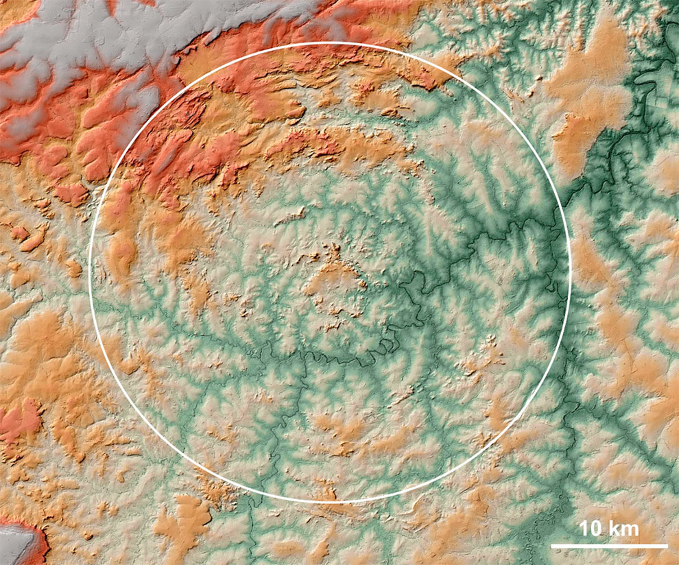 A cratera foi a primeira do gênero a ser identificada no Brasi