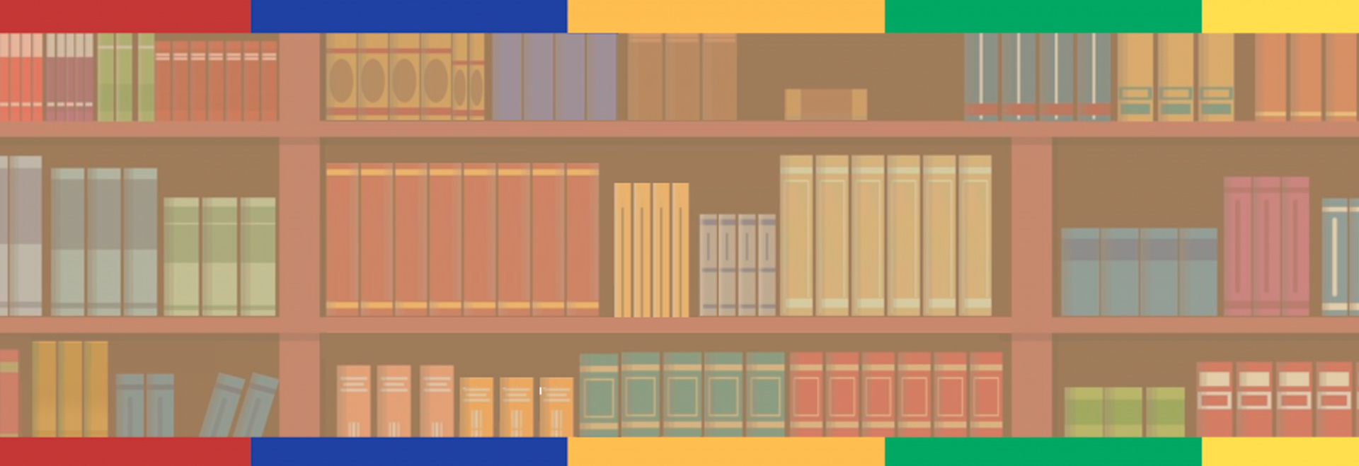 Neste ano, o evento foi realizado em conjunto com as comemorações dos mais de dez anos do programa, que completou uma década em 2020 Audiodescrição. Ilustração colorida de uma extensa estante repleta de livros, em imagem frontal e à curta distância, sendo que ela é vermelha e possui 3 prateleiras com livros de diferentes formatos e cores, dispostos um ao lado do outro, de forma bem organizada. Imagem 1 de 1