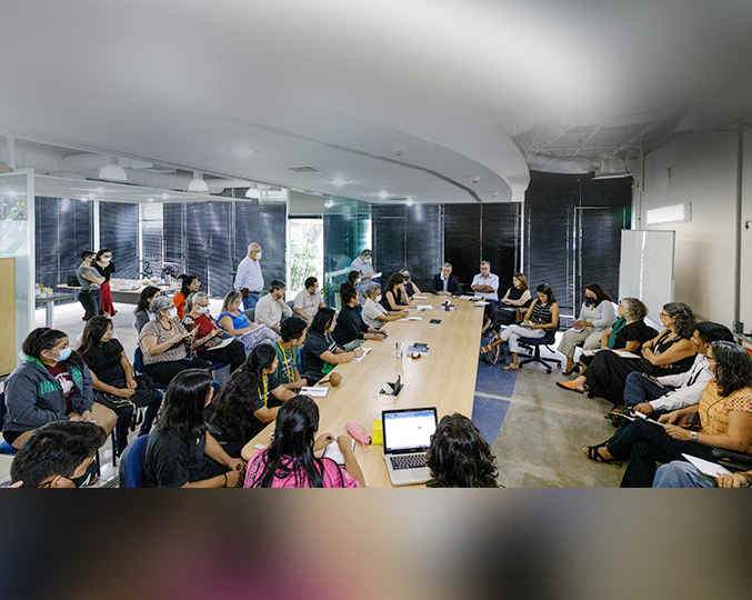 A criação do GT foi decidida em reunião que contou com representantes da Universidade e do Coletivo Indígena da Unicamp (Foto: Felipe Bezerra) A criação do GT foi decidida em reunião que contou com representantes da Universidade e do Coletivo Indígena da Unicamp (Foto: Felipe Bezerra)