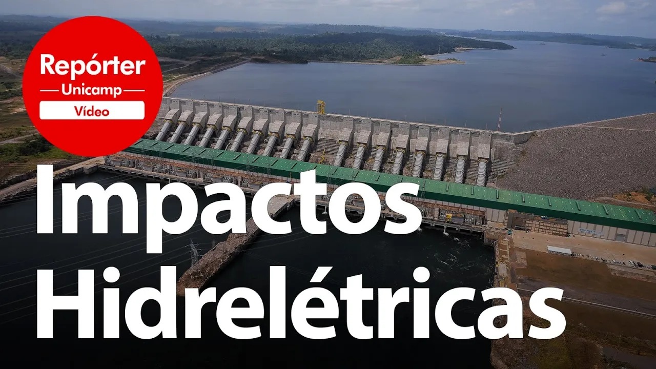 Capa do programa mostra imagem de hidrelétricas com a frase Impactos hidrelétricas