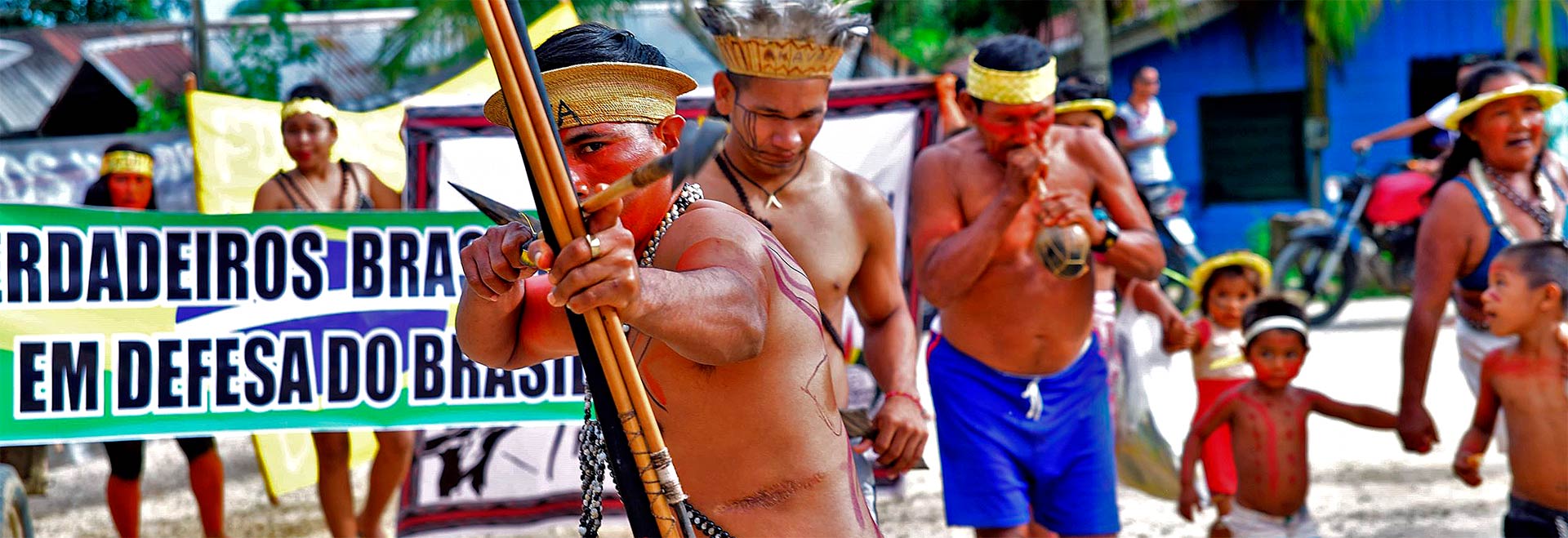 Manifestação de indígenas em Atalaia do Norte, no Vale do Javari, em junho de 2022