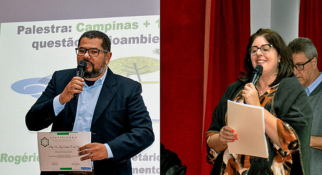 Os professores Luiz Carlos Pereira da Silva (Feec) e Carmenlucia Penteado (FT) receberam reconhecimento conferido pela Prefeitura Municipal de Campinas