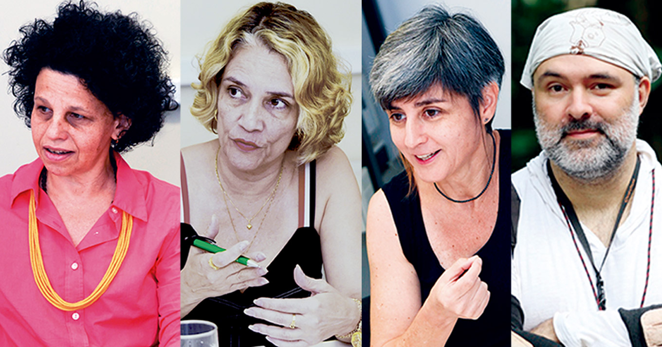 Da esquerda para direita, as pesquisadoras Cláudia Wanderley e Eliara Ferreira, os professores Josianne Cerasoli e Ewerton Machado: combate à desinformação