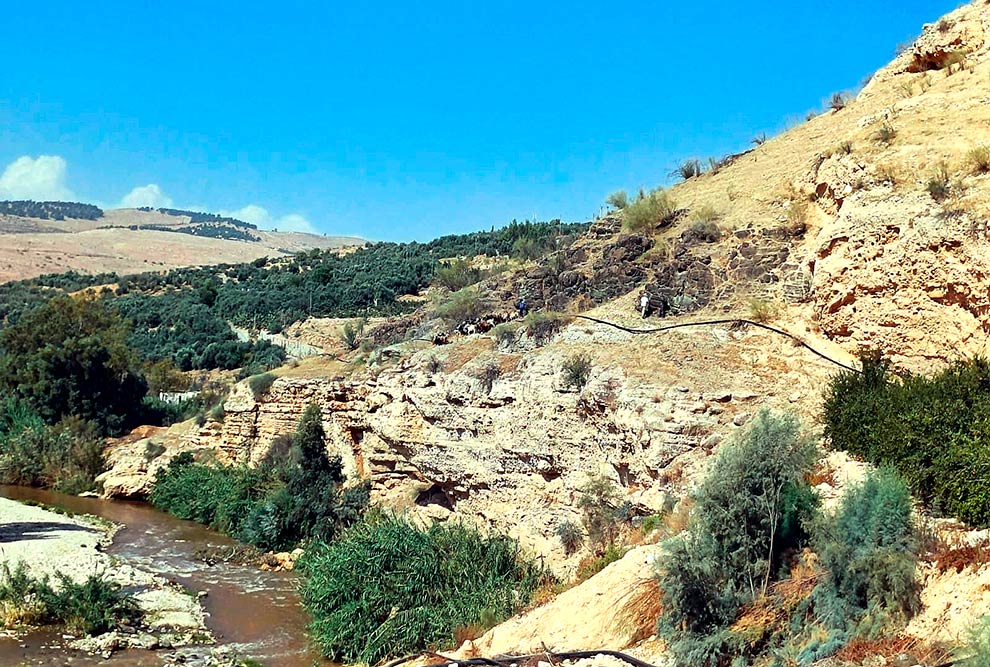 Afloramento do Mioceno, o mais antigo local de trabalho da equipe