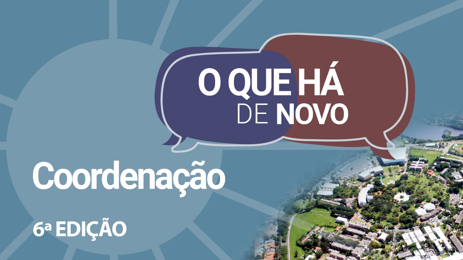 Fundo azul com nuvem e legenda - o que há de novo coordenação