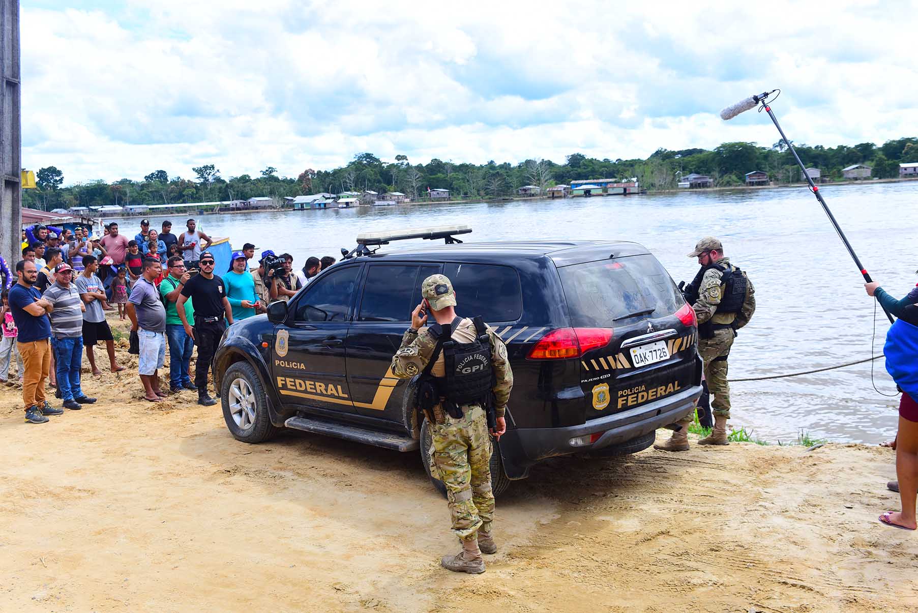 Polícia Federal em buscas no Rio Javari em Atalaia do Norte (AM) Audiodescrição: Imagem 10 de 41.