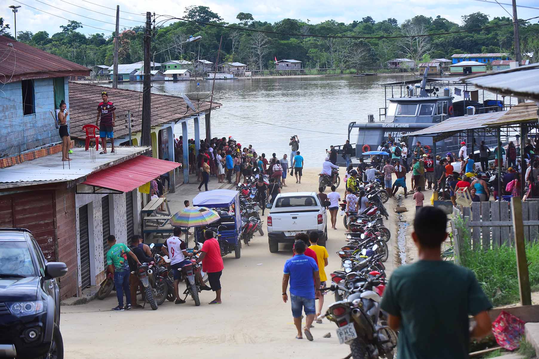 Rio Javari, no município de Atalaia do Norte (AM) Audiodescrição: Imagem 14 de 41.