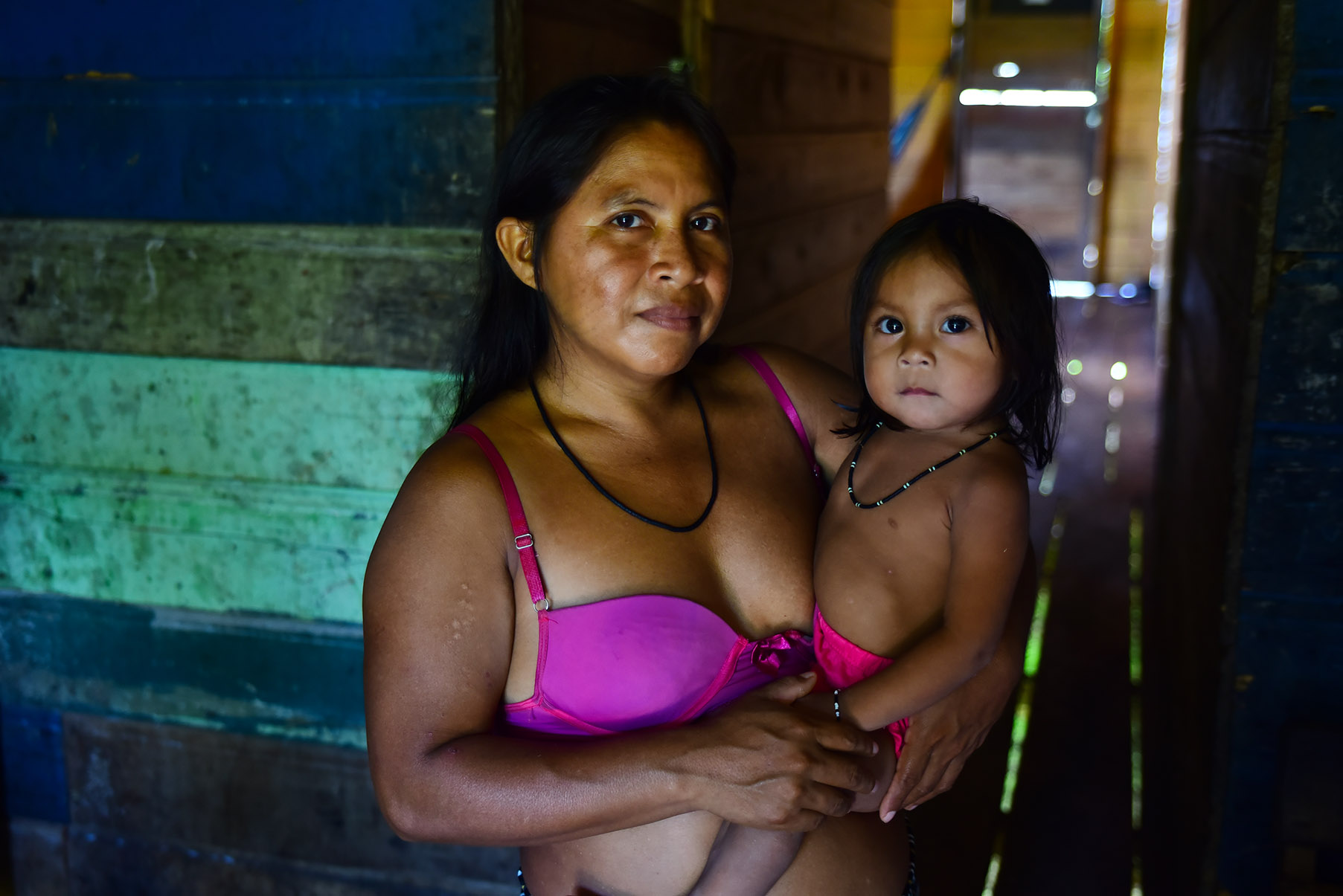 Indígenas Matis no município de Atalaia do Norte (AM) Audiodescrição: Imagem 29 de 41.