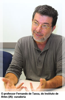 O professor Fernando de Tacca, do Instituto de Artes (IA): curadoria