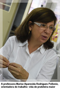 A professora Marise Aparecida Rodrigues Pollonio, orientadora do trabalho: vida de prateleira maior