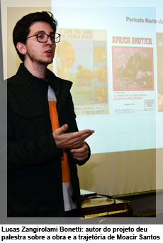 Lucas Zangirolami Bonetti: autor do projeto deu palestra sobre a obra e a trajetória de Moacir Santos