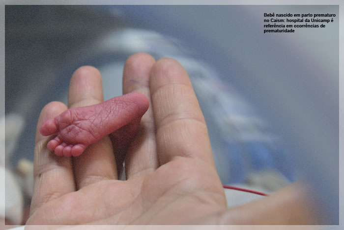 Bebê nascido em parto prematuro no Caism: hospital da Unicamp é referência em ocorrências de prematuridade