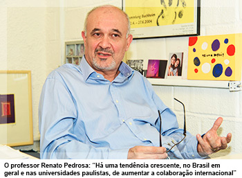 O professor Renato Pedrosa: “Há uma tendência crescente, no Brasil em geral e nas universidades paulistas, de aumentar a colaboração internacional”
