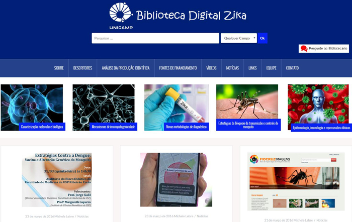 Imagem da capa da Biblioteca Digital Zika