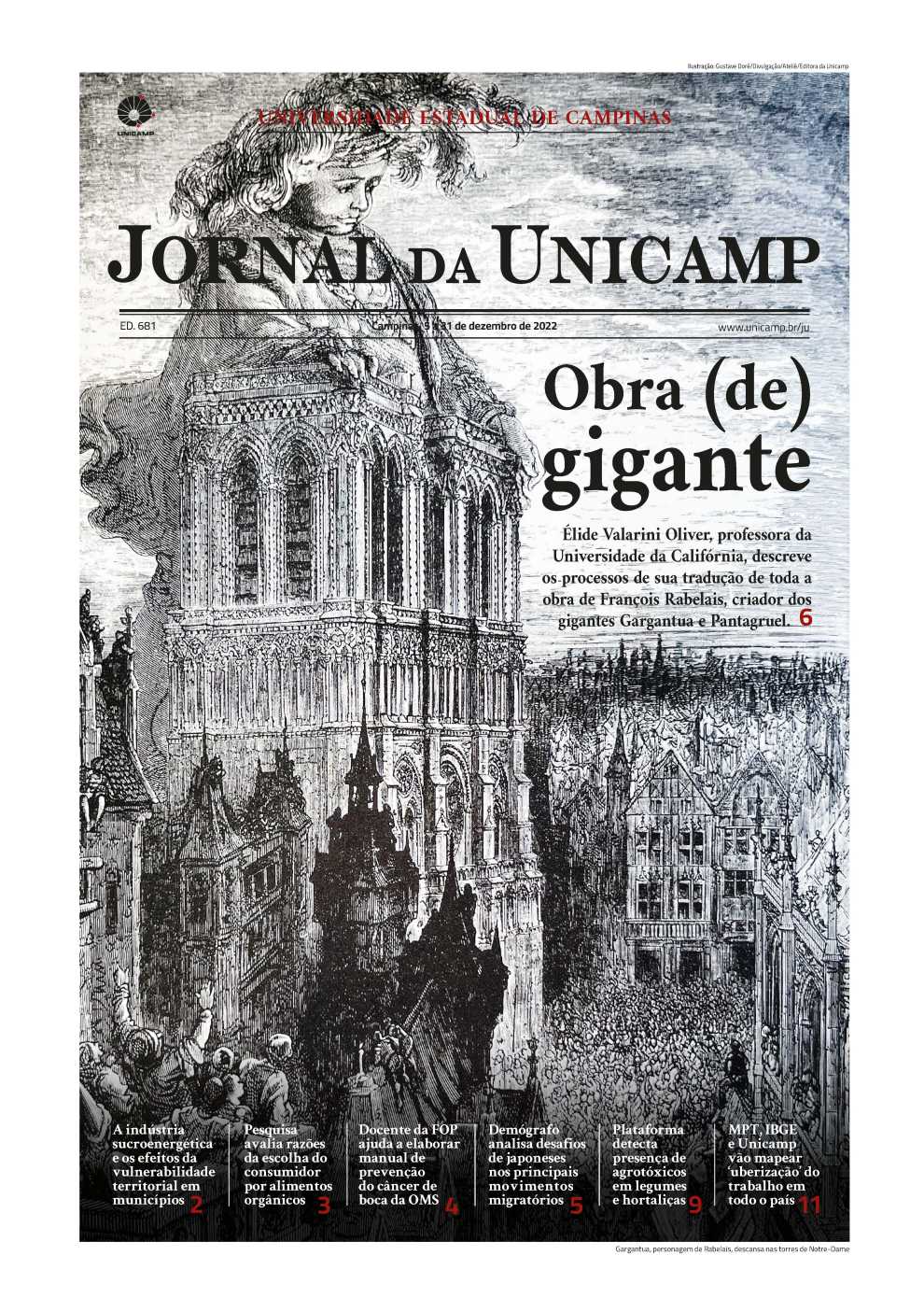 Foto da capa do Jornal da Unicamp