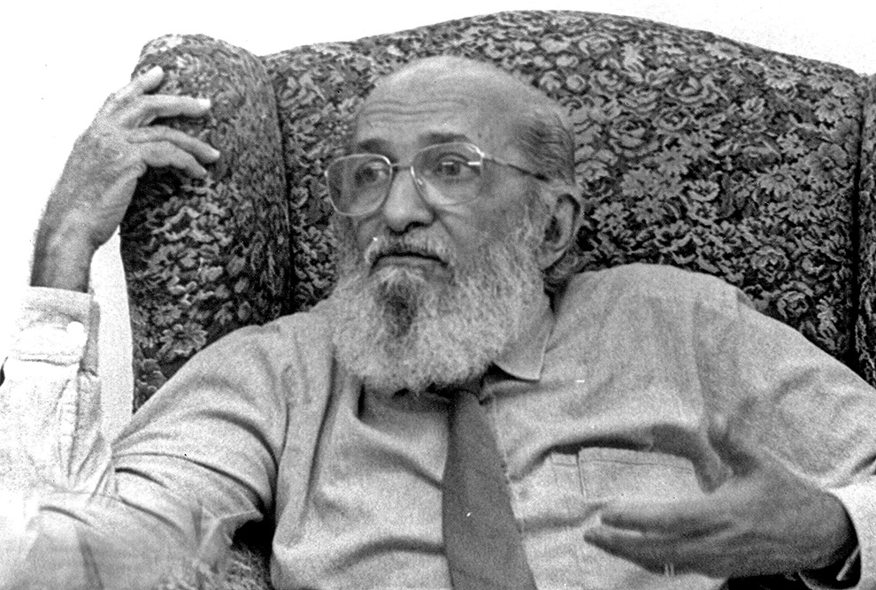O educador Paulo Freire no início da década de 1980, quando ingressou como docente na Unicamp