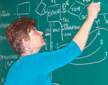 A professora Cláudia Bauzer