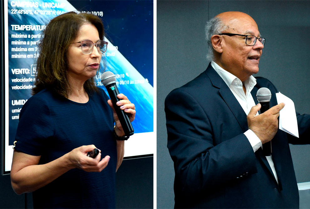 A pesquisadora do Cepagri Ana Ávila e o pró-reitor de Extensão e Cultura, Fernando Coelho: parceria em várias áreas