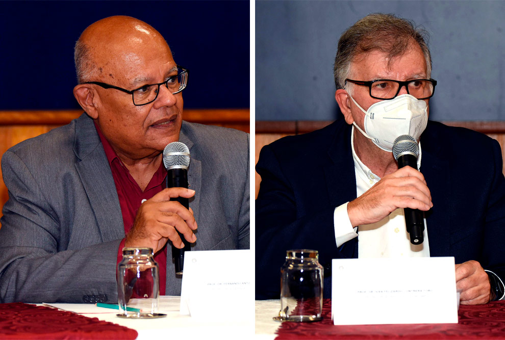 Os pró-reitores Fernando Coelho (Proec) e Ivan Toro (PRG): o começo de tudo