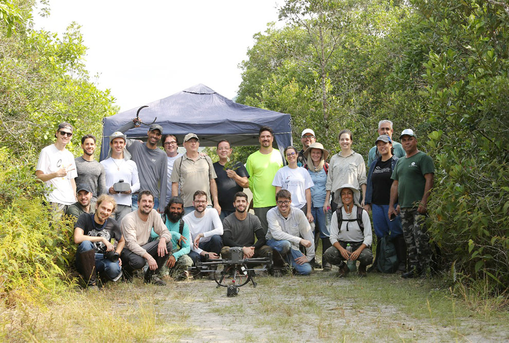 Parte da Brazilian Team durante trabalho de campo  