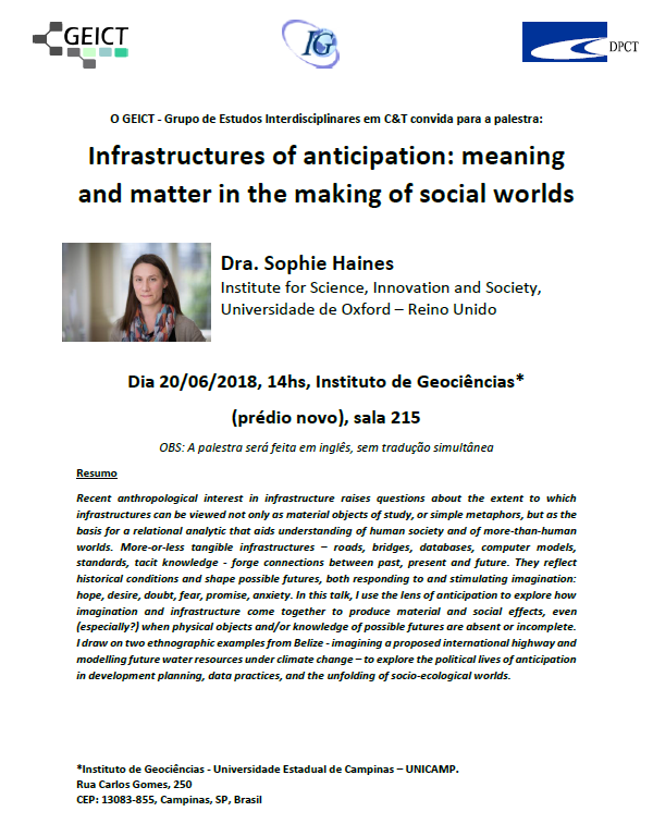 Infrastructures of anticipation: meaning and matter in the making of social worlds