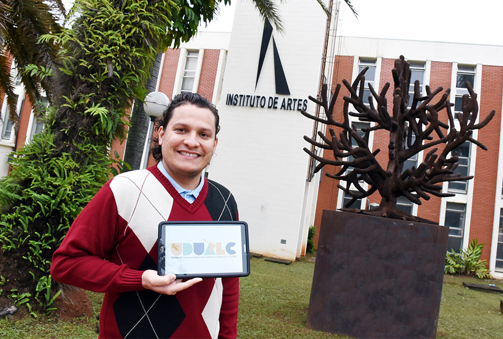 O estudante Rafael Lindemute: gosto por arte visual desde a adolescência