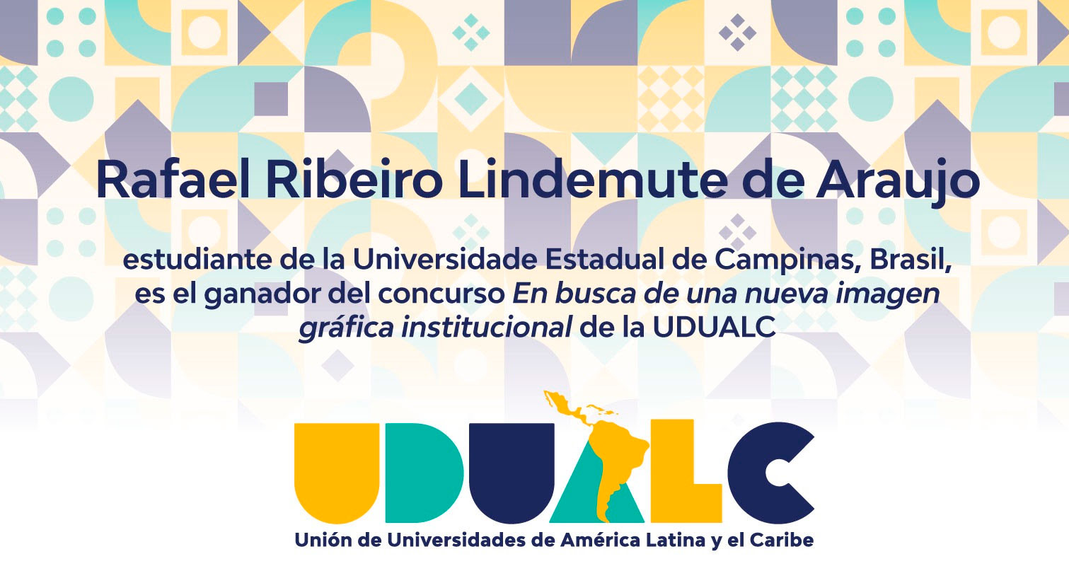 Diploma oferecido pela Udualc ao vencedor do concurso para identidade visual