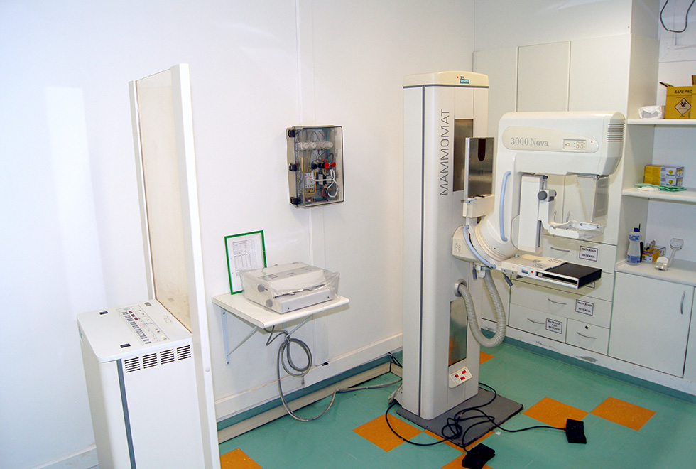 Mamógrafo do Caism, empregado para rastreamento de câncer