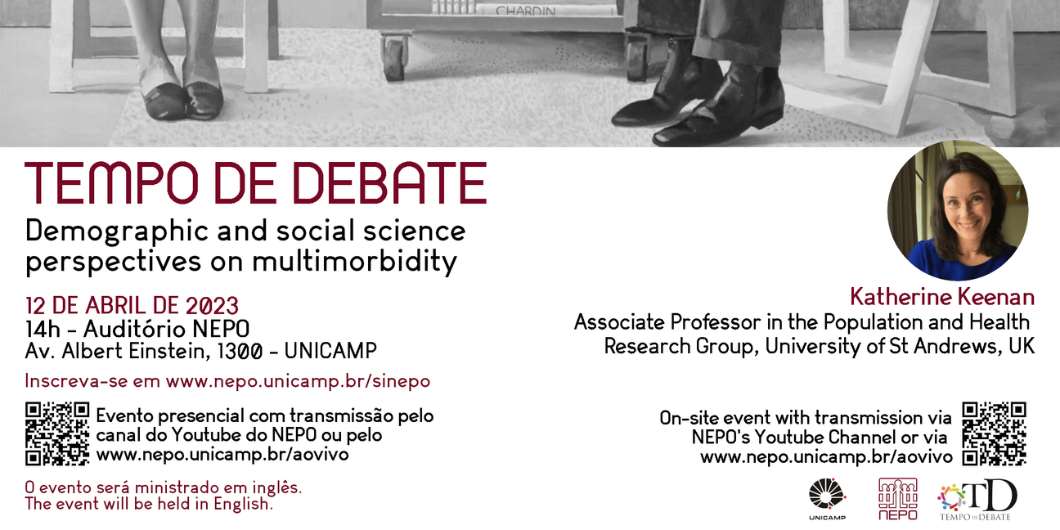 Perspectivas demográficas e das ciências sociais sobre multimorbidade são tema do próximo ‘Tempo de Debate’ 