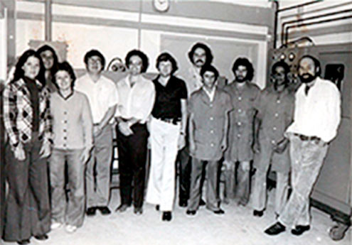 Fotografias da primeira formação do Grupo Fibras Ópticas (Foto: Arquivo Central/Siarq Unicamp)