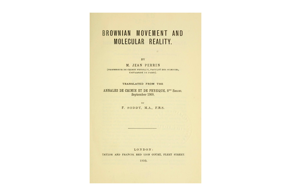 Capa da tradução para o inglês do artigo de Jean Perrin.