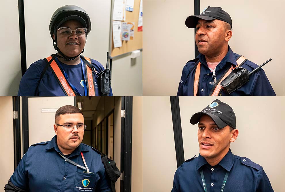 No sentido horário, Valdenir Pereira da Silva, Bartolomeu Jesus da Silva, Robson Teixeira e João Felipe Ribeiro da Silva: