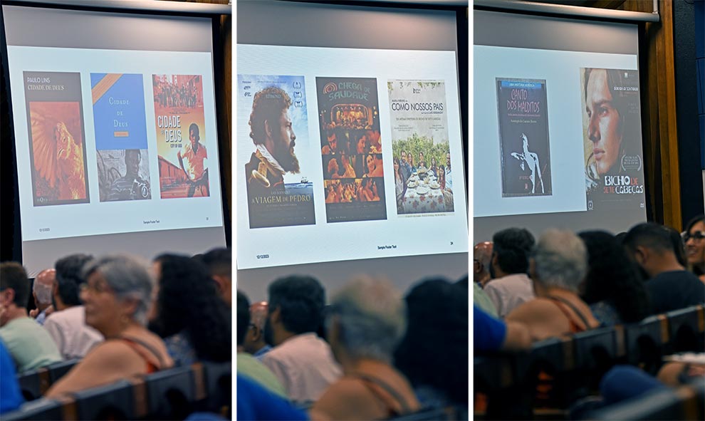 Na palestra, Paiva discorreu sobre exemplos de adaptações literárias bem-sucedidas e fez uma breve análise sobre as obras de Bodanzky