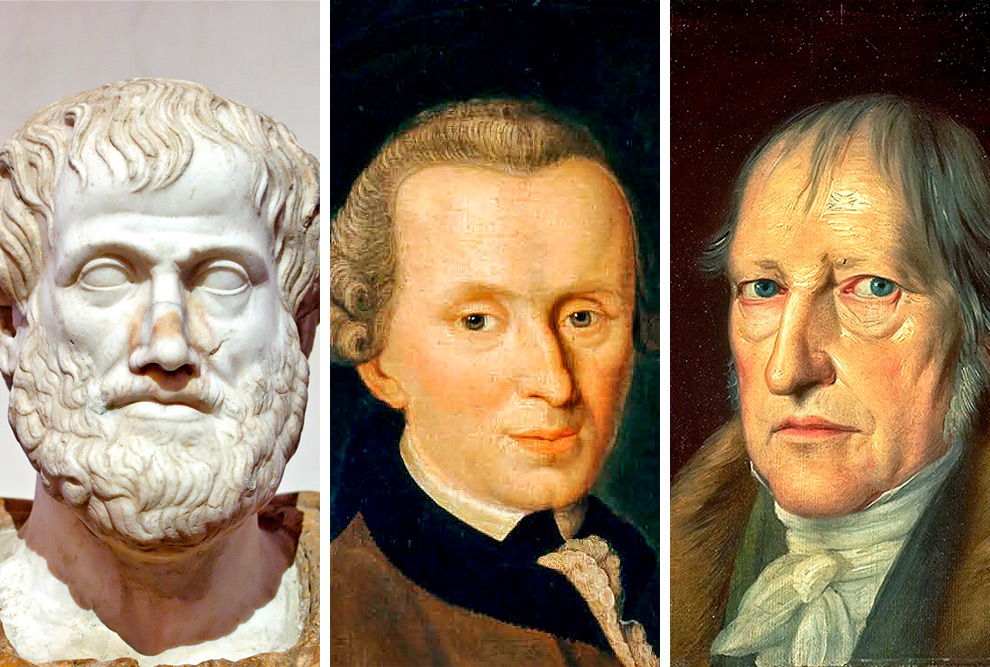 Aristoteles, Kant e Hegel: