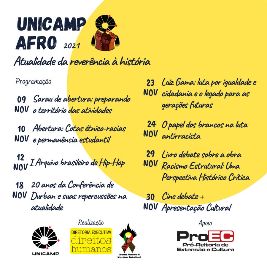 Programação Unicamp Afro